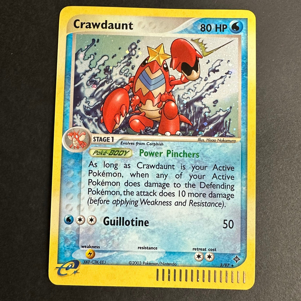 Pokemon TCG Crawdaunt 3/97 EX Dragon Holo Rare Holofoil Near Mint